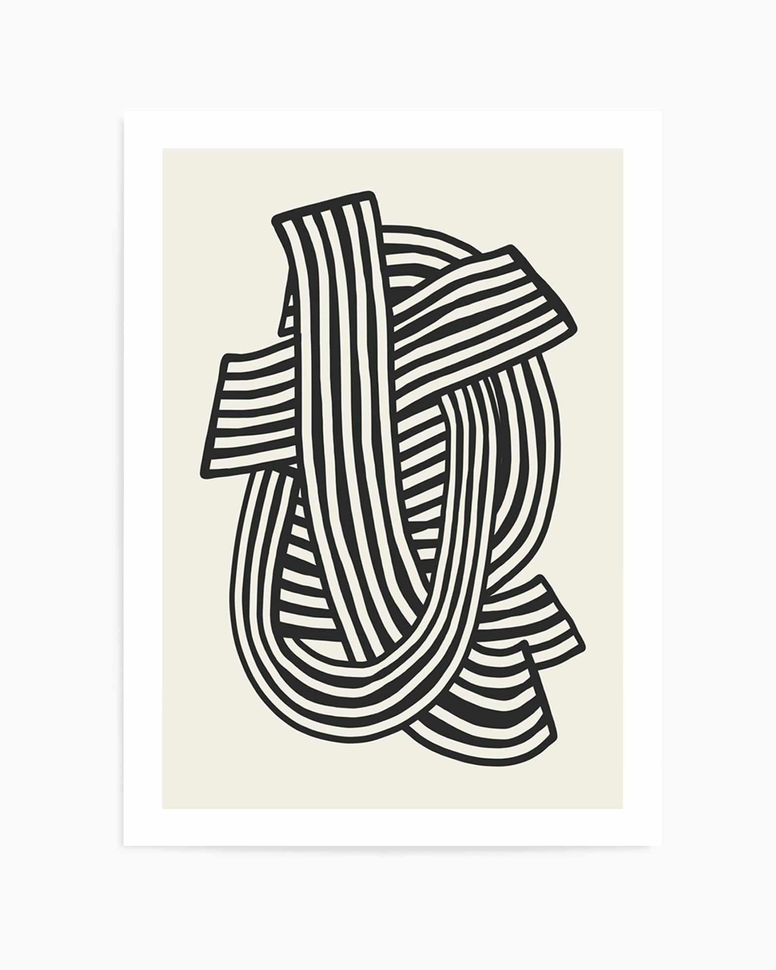 Striped Abstract In Black by Little Dean | Art Print from Olive et Oriel where you can shop wallpaper and artworks online