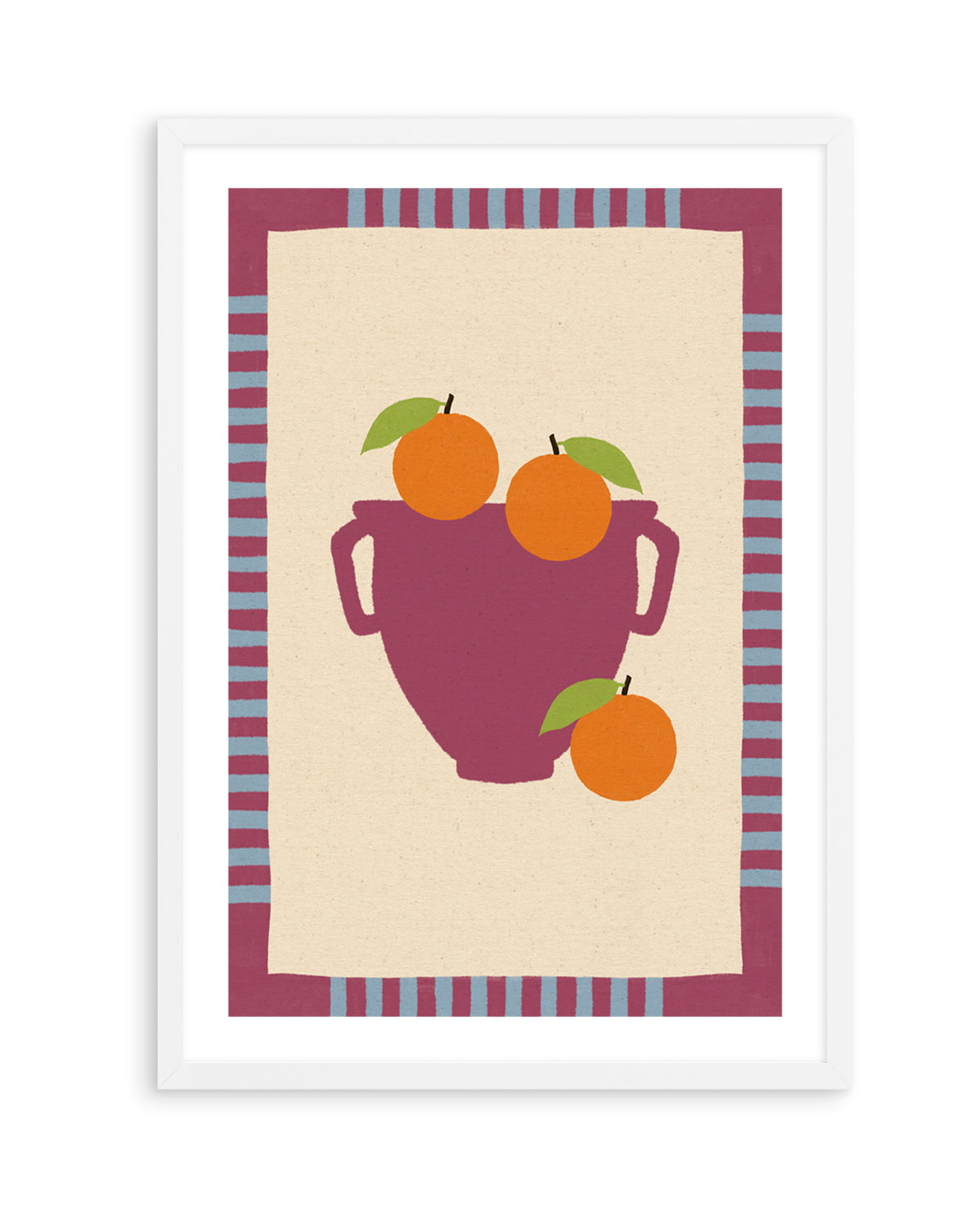 Still Life With Vase And Oranges III Color Edition by Shatha Al Dafai | Art Print