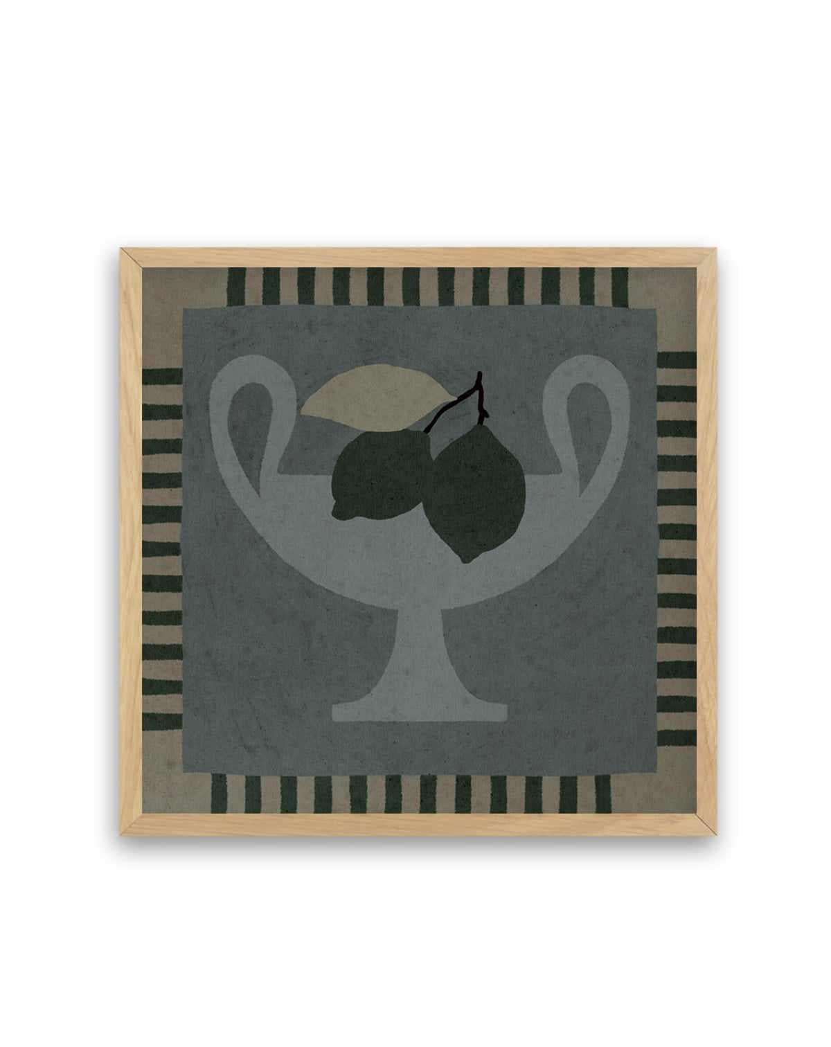 Still Life With Vase And Lemons II by Shatha Al Dafai | Art Print from Olive et Oriel where you can shop wallpaper and artworks online