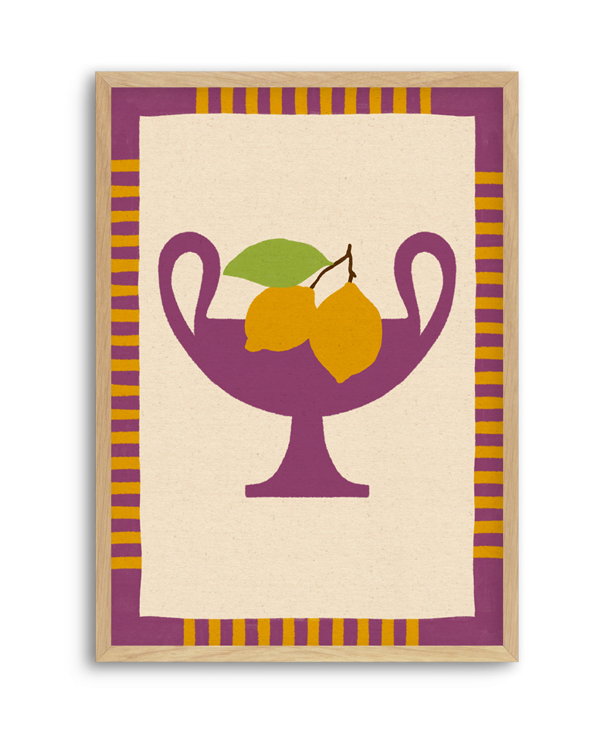 Still Life With Vase And Lemons II Color Edition by Shatha Al Dafai | Art Print