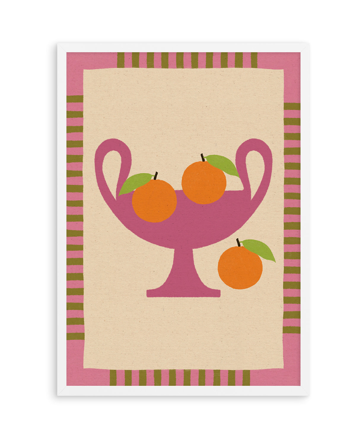 Still Life With Vase And Oranges I Color Edition by Shatha Al Dafai | Art Print