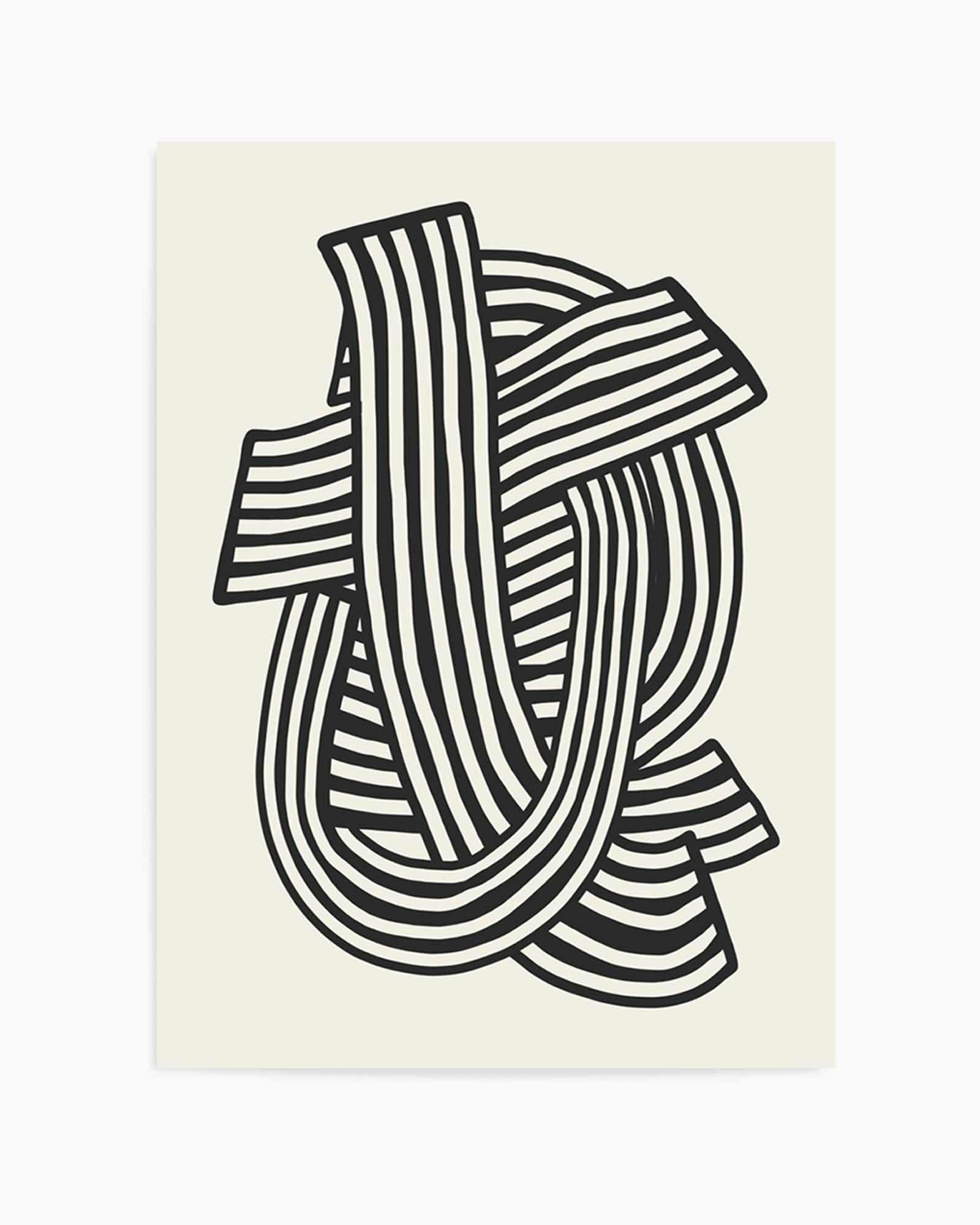 Striped Abstract In Black by Little Dean | Art Print from Olive et Oriel where you can shop wallpaper and artworks online