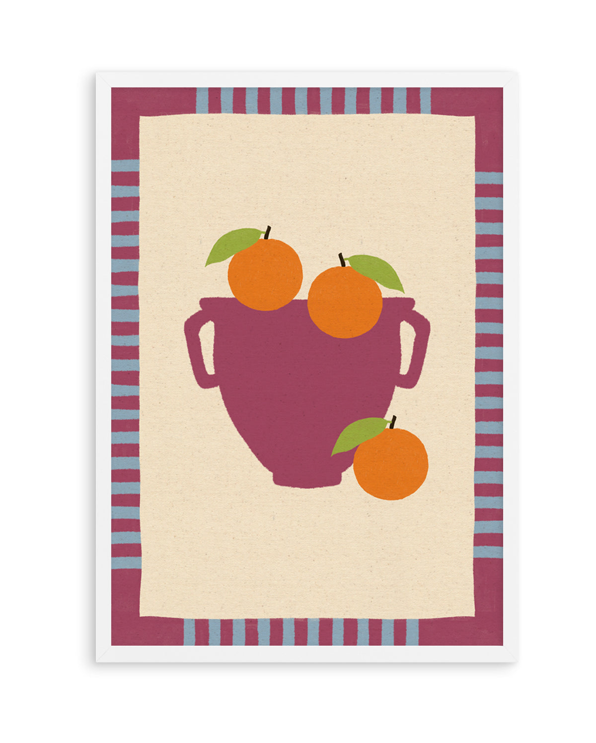 Still Life With Vase And Oranges III Color Edition by Shatha Al Dafai | Art Print