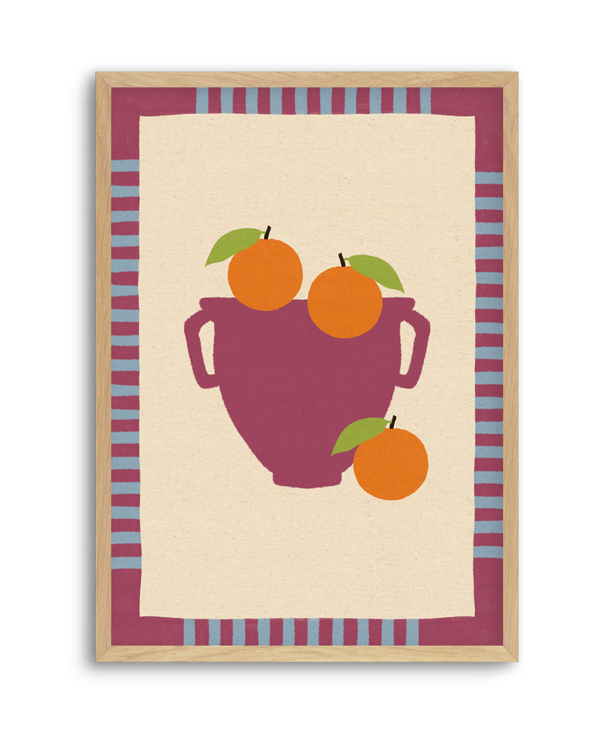 Still Life With Vase And Oranges III Color Edition by Shatha Al Dafai | Art Print