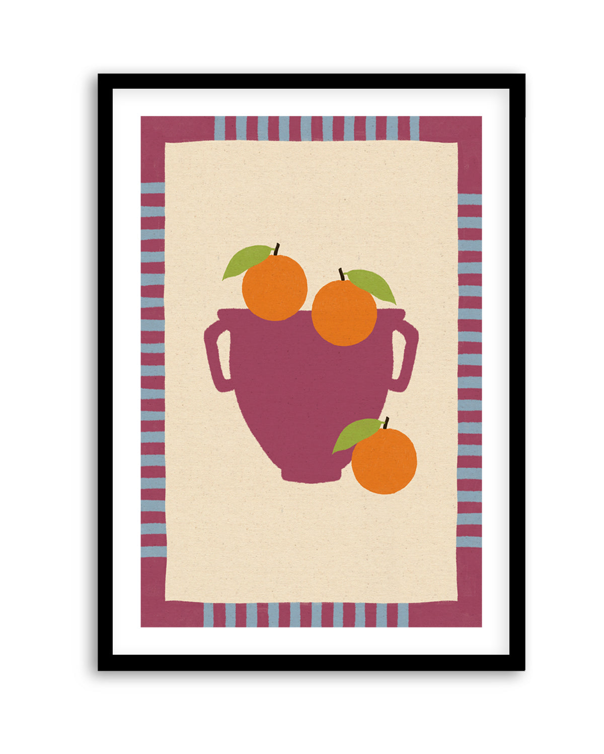 Still Life With Vase And Oranges III Color Edition by Shatha Al Dafai | Art Print