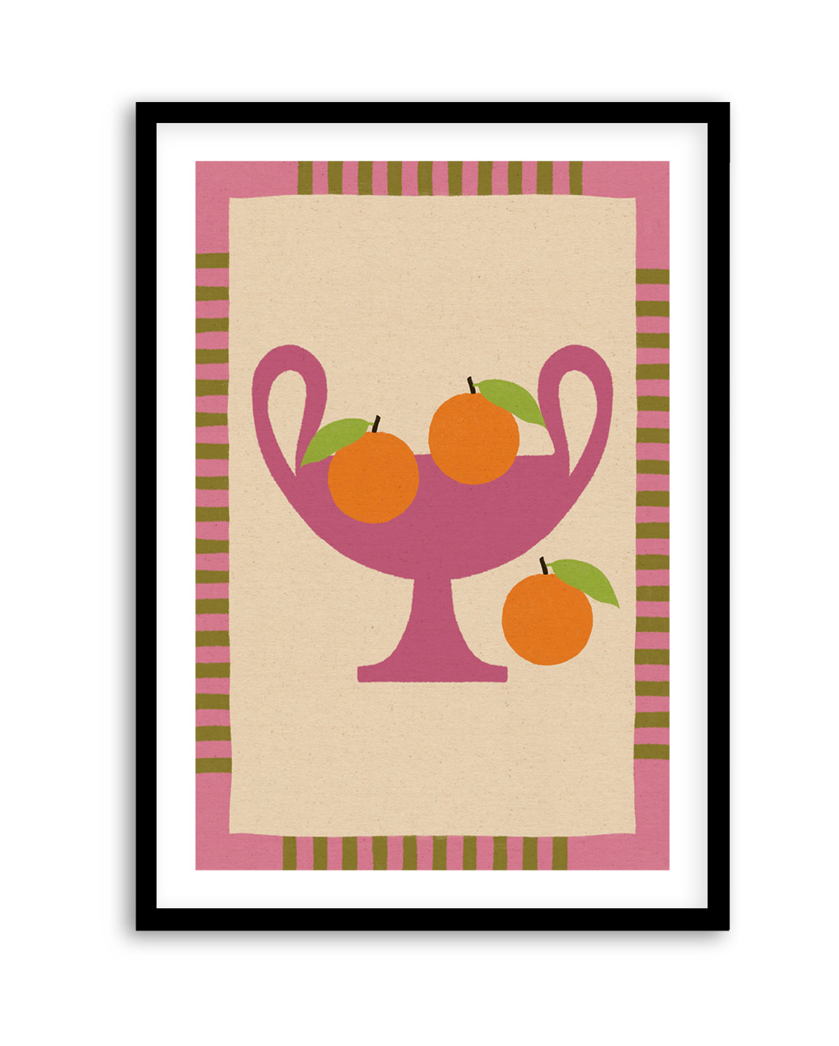 Still Life With Vase And Oranges I Color Edition by Shatha Al Dafai | Art Print