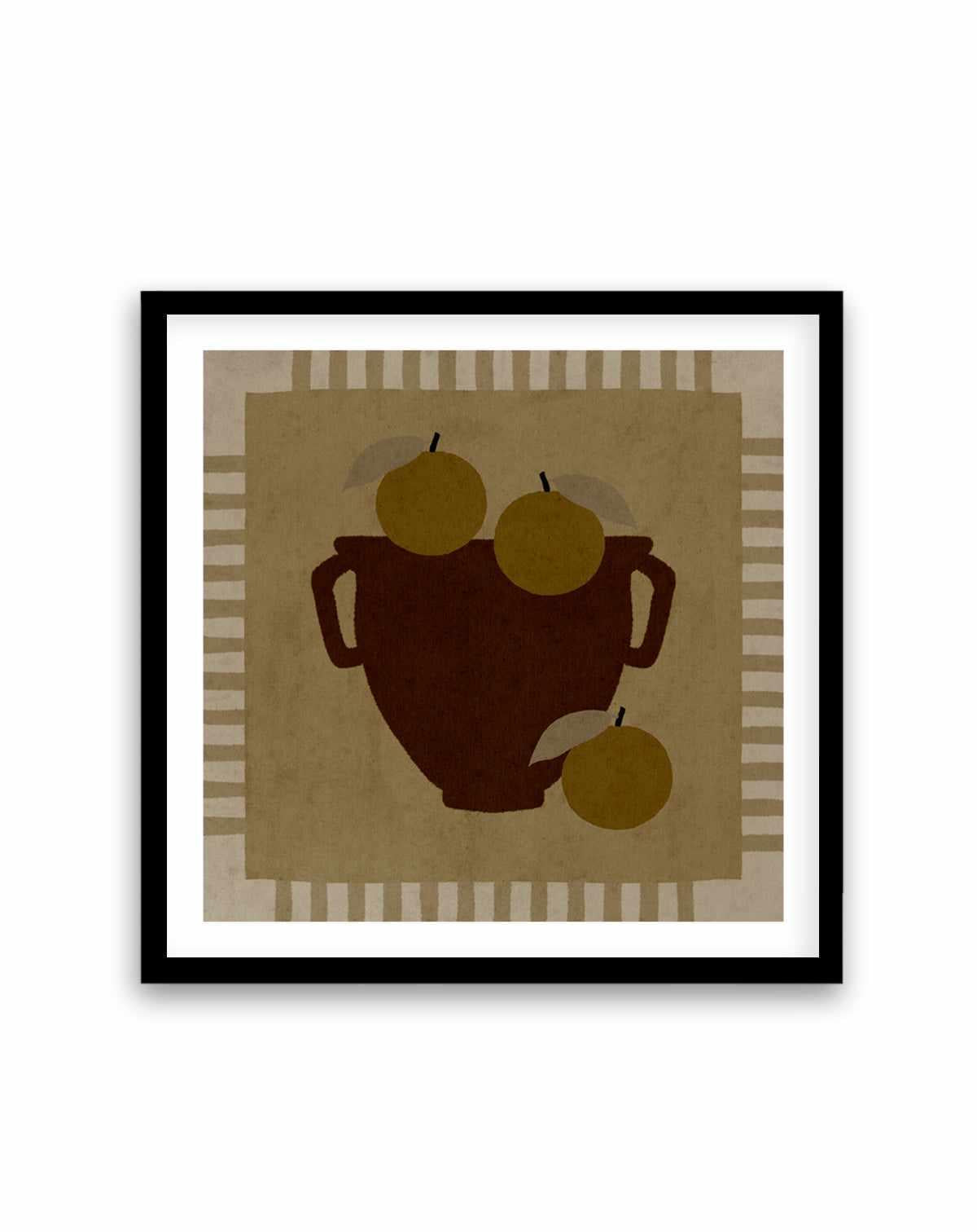 Still Life With Vase And Oranges III by Shatha Al Dafai | Art Print from Olive et Oriel where you can shop wallpaper and artworks online