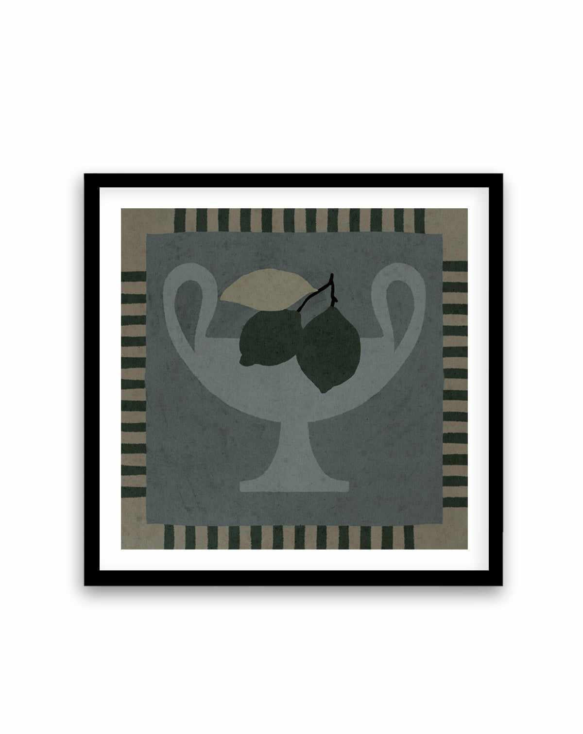 Still Life With Vase And Lemons II by Shatha Al Dafai | Art Print from Olive et Oriel where you can shop wallpaper and artworks online