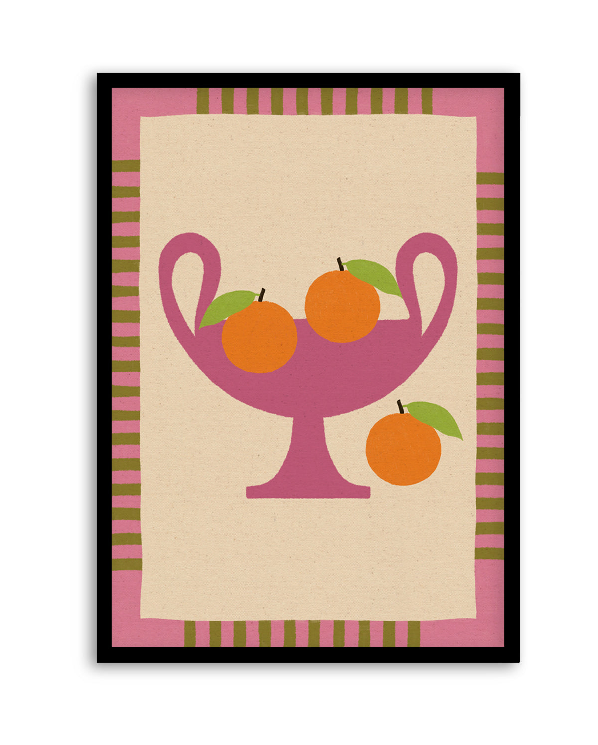 Still Life With Vase And Oranges I Color Edition by Shatha Al Dafai | Art Print