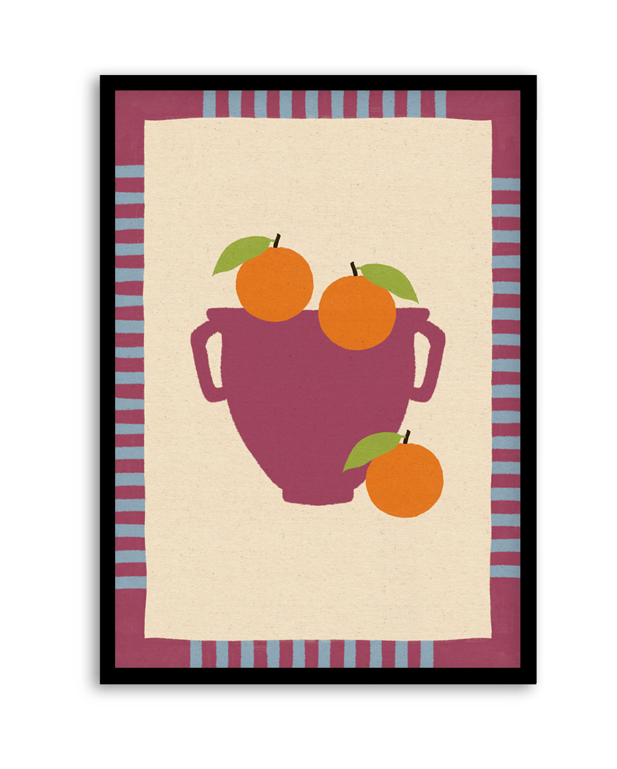 Still Life With Vase And Oranges III Color Edition by Shatha Al Dafai | Art Print