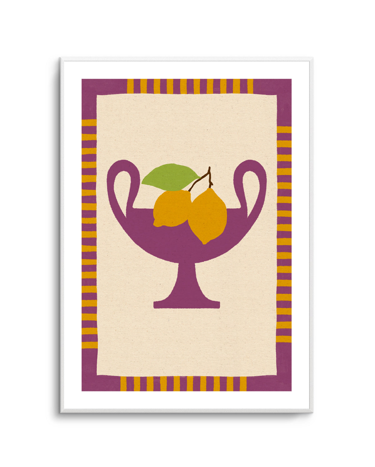 Still Life With Vase And Lemons II Color Edition by Shatha Al Dafai | Art Print