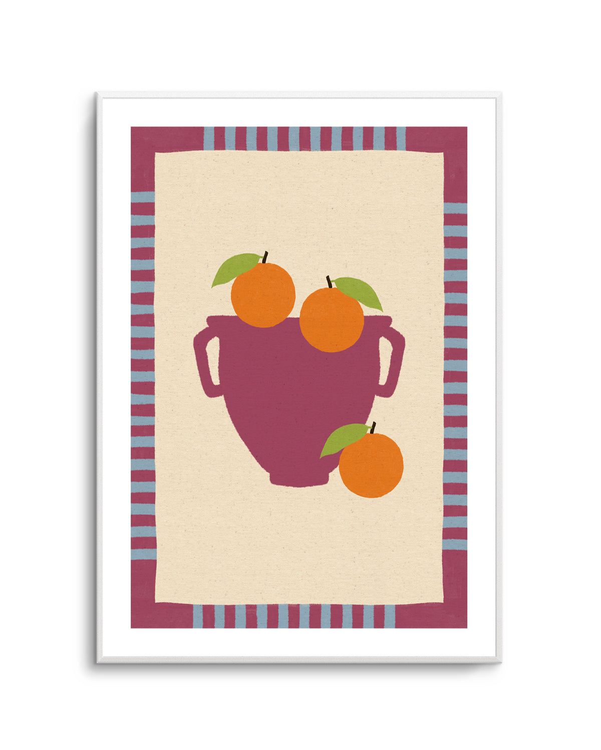Still Life With Vase And Oranges III Color Edition by Shatha Al Dafai | Art Print