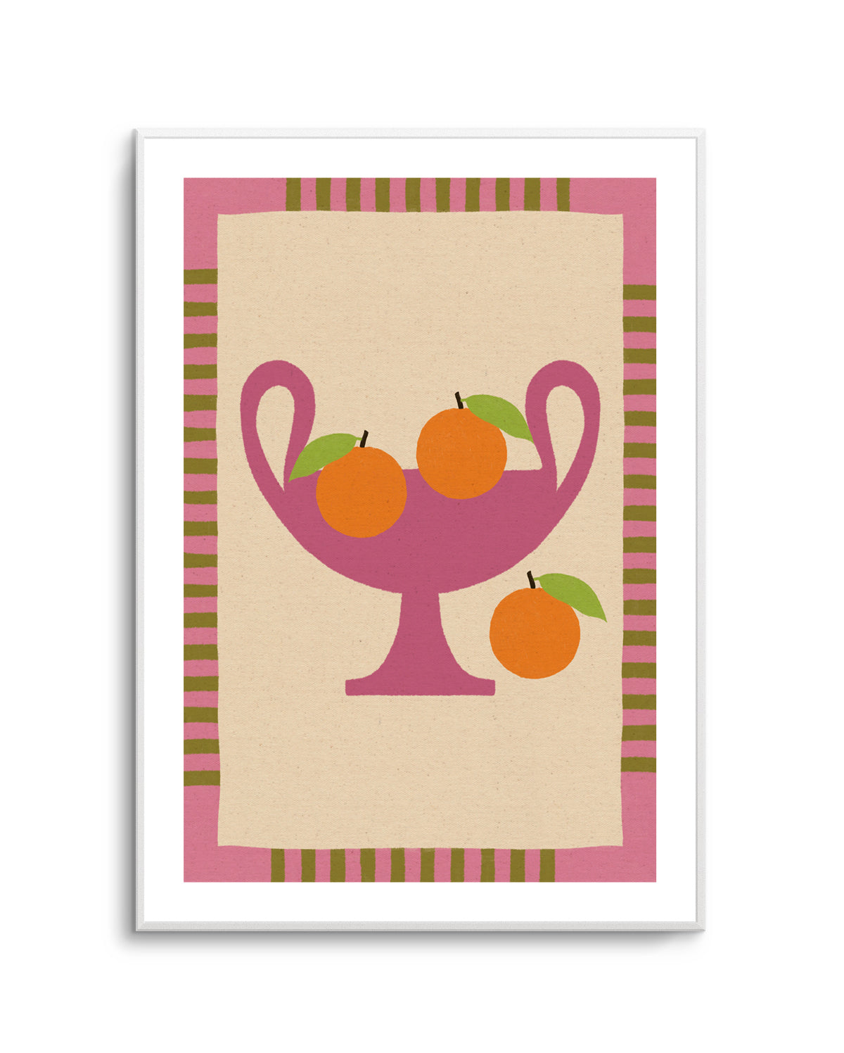Still Life With Vase And Oranges I Color Edition by Shatha Al Dafai | Art Print