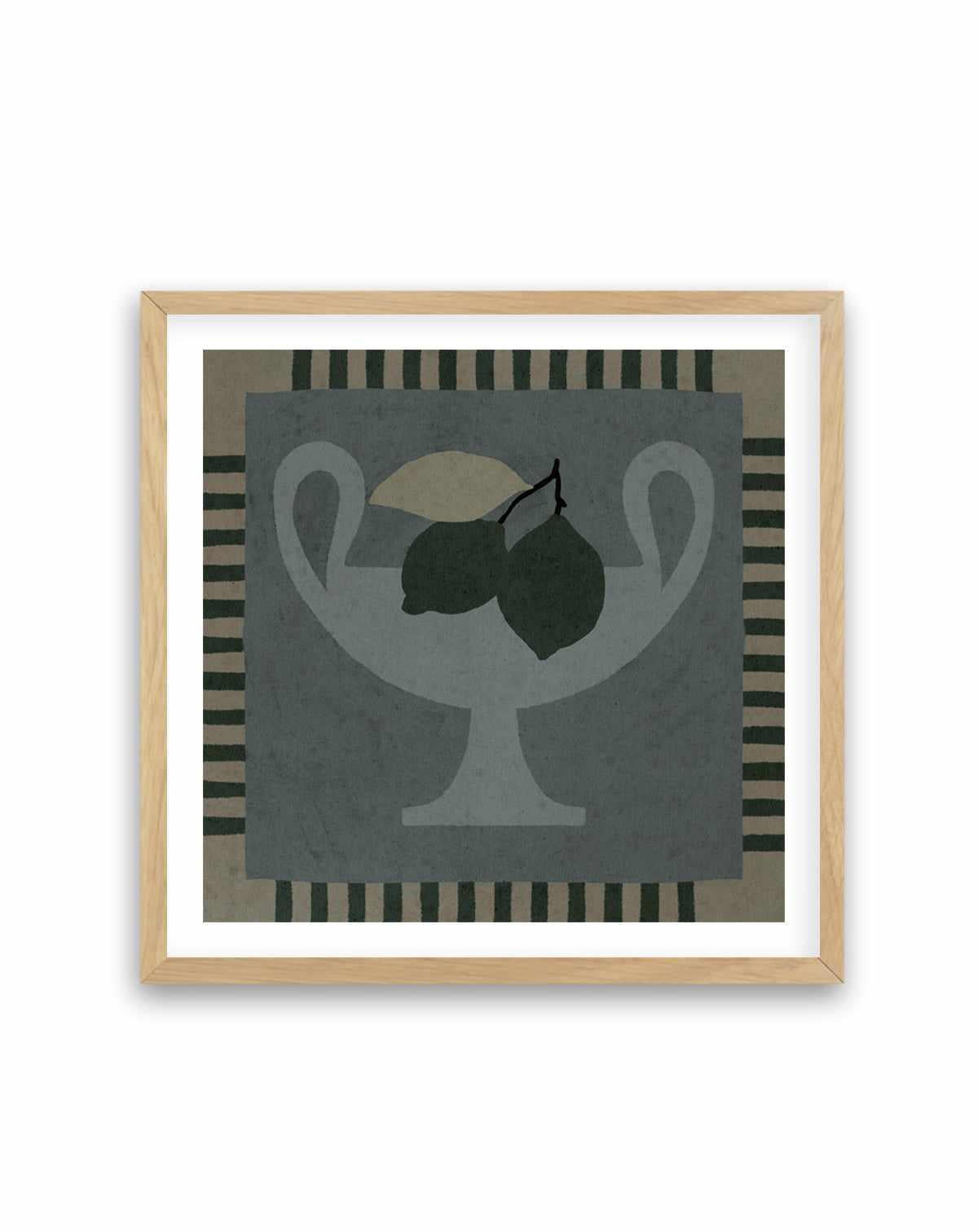 Still Life With Vase And Lemons II by Shatha Al Dafai | Art Print from Olive et Oriel where you can shop wallpaper and artworks online