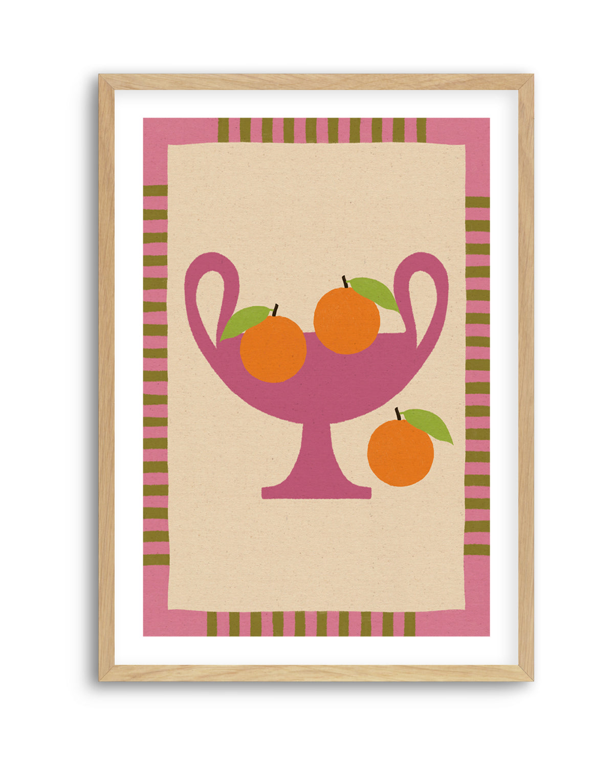 Still Life With Vase And Oranges I Color Edition by Shatha Al Dafai | Art Print