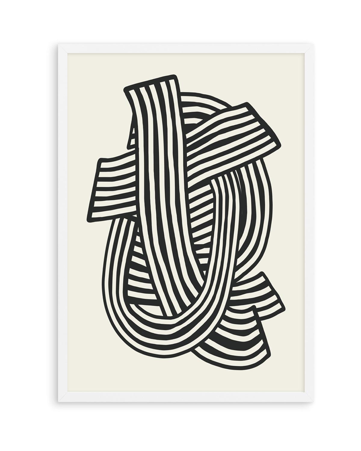 Striped Abstract In Black by Little Dean | Art Print from Olive et Oriel where you can shop wallpaper and artworks online