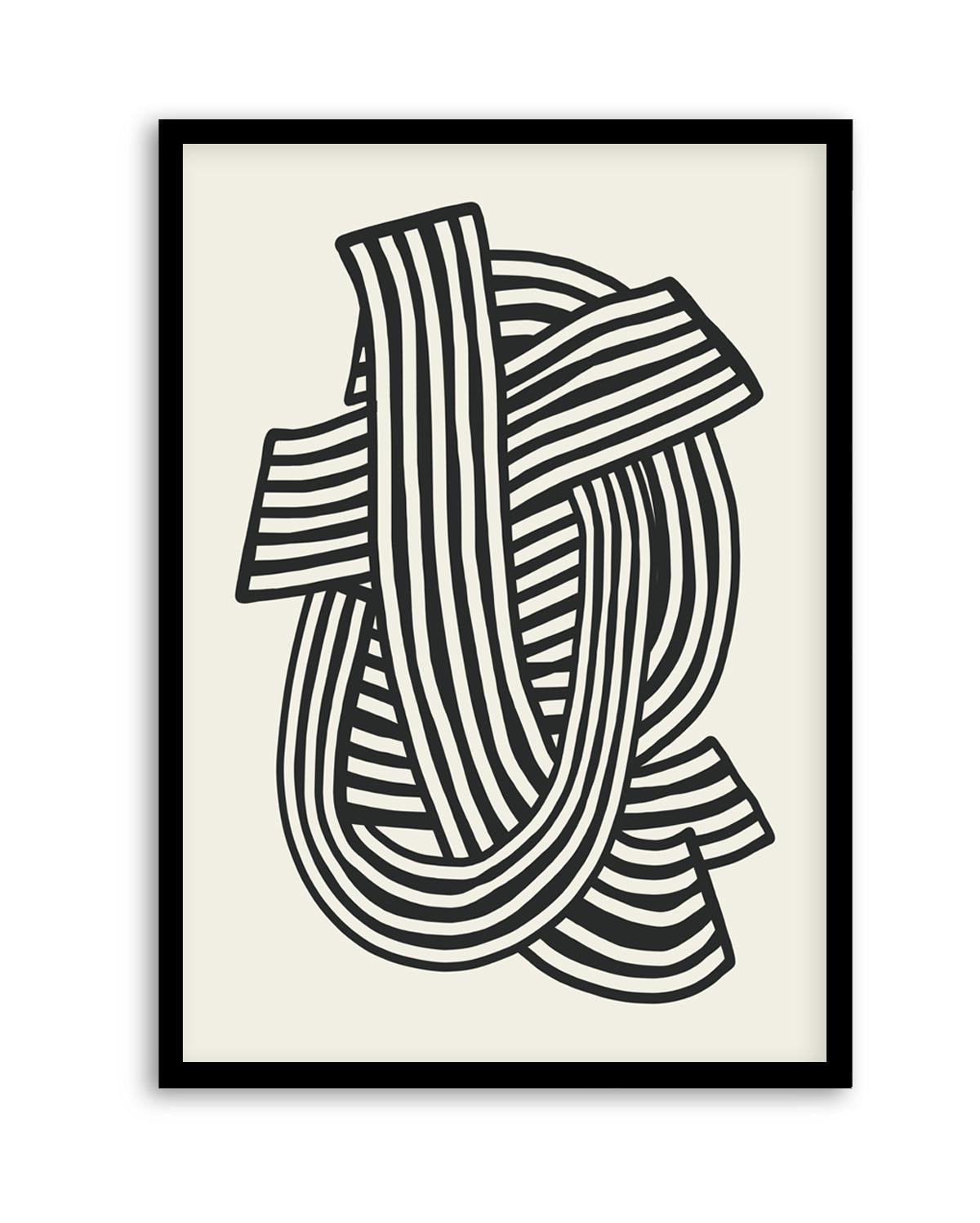 Striped Abstract In Black by Little Dean | Art Print from Olive et Oriel where you can shop wallpaper and artworks online