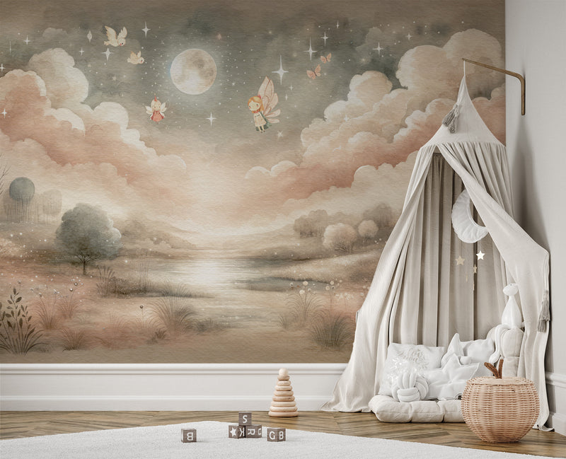 Whimsy in the Moonlight Wallpaper Mural