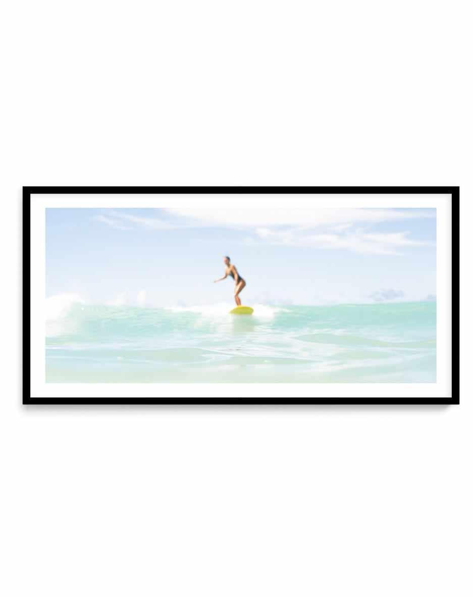 Surfer Girl, Waikiki Beach by Michael Geercke | Panoramic Art Print from Olive et Oriel where you can shop wallpaper and artworks online