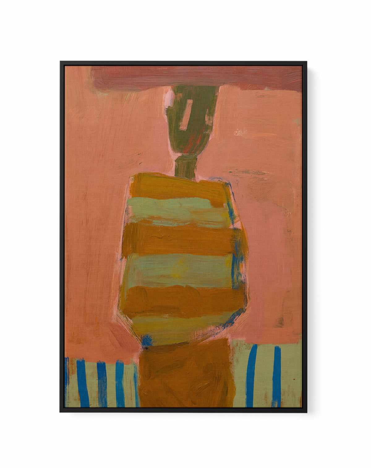 Saddle Stripe | Framed Canvas Art Print from Olive et Oriel where you can shop wallpaper and artworks online