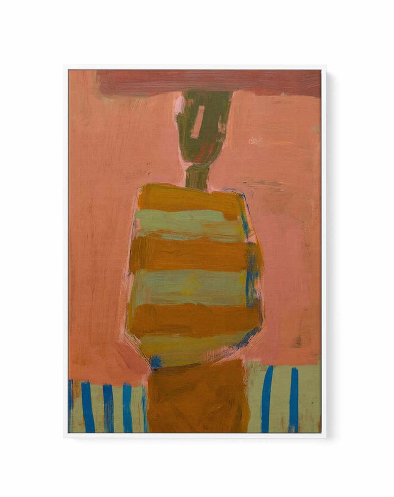 Saddle Stripe | Framed Canvas Art Print from Olive et Oriel where you can shop wallpaper and artworks online