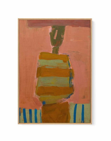 Saddle Stripe | Framed Canvas Art Print from Olive et Oriel where you can shop wallpaper and artworks online