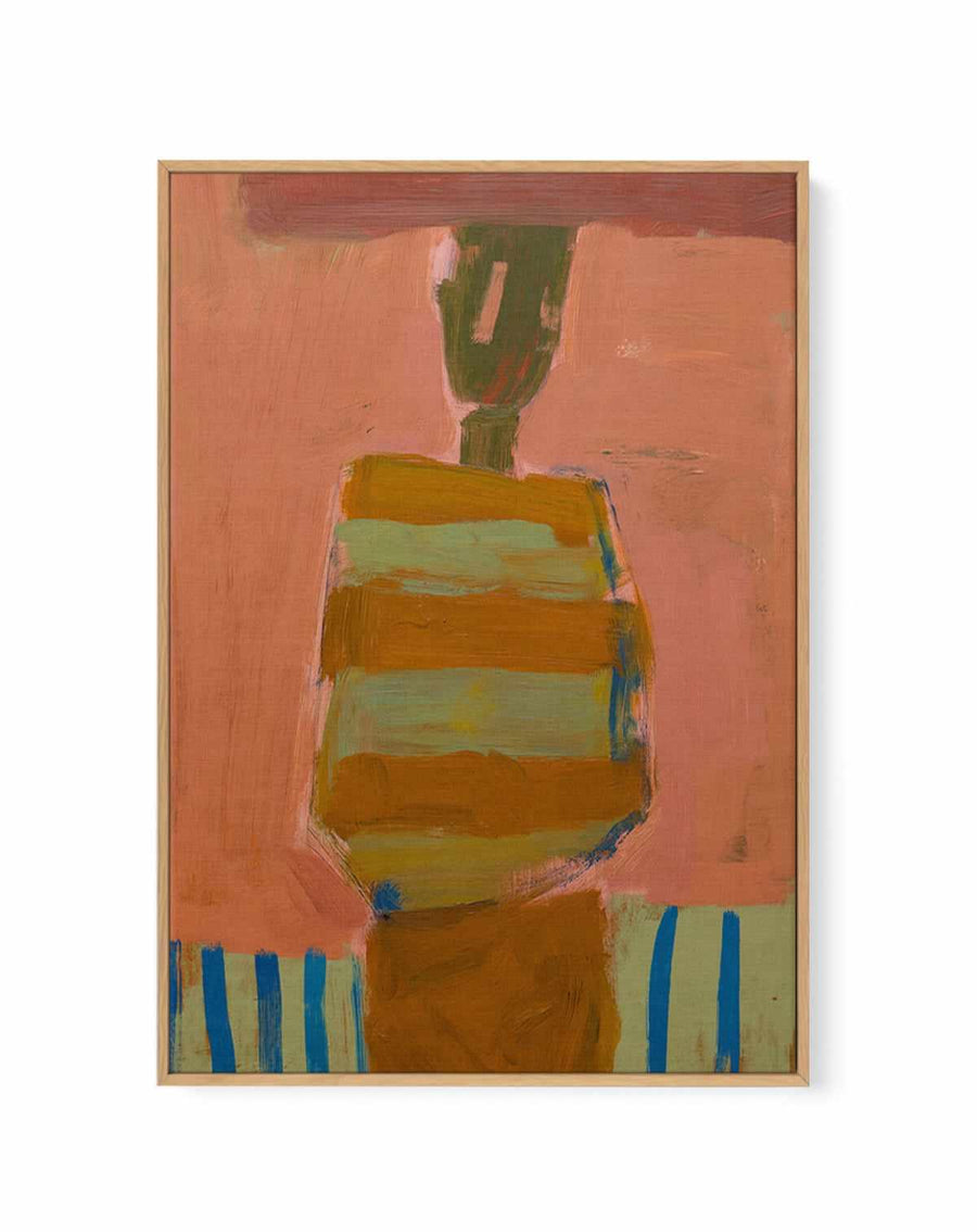 Saddle Stripe | Framed Canvas Art Print from Olive et Oriel where you can shop wallpaper and artworks online