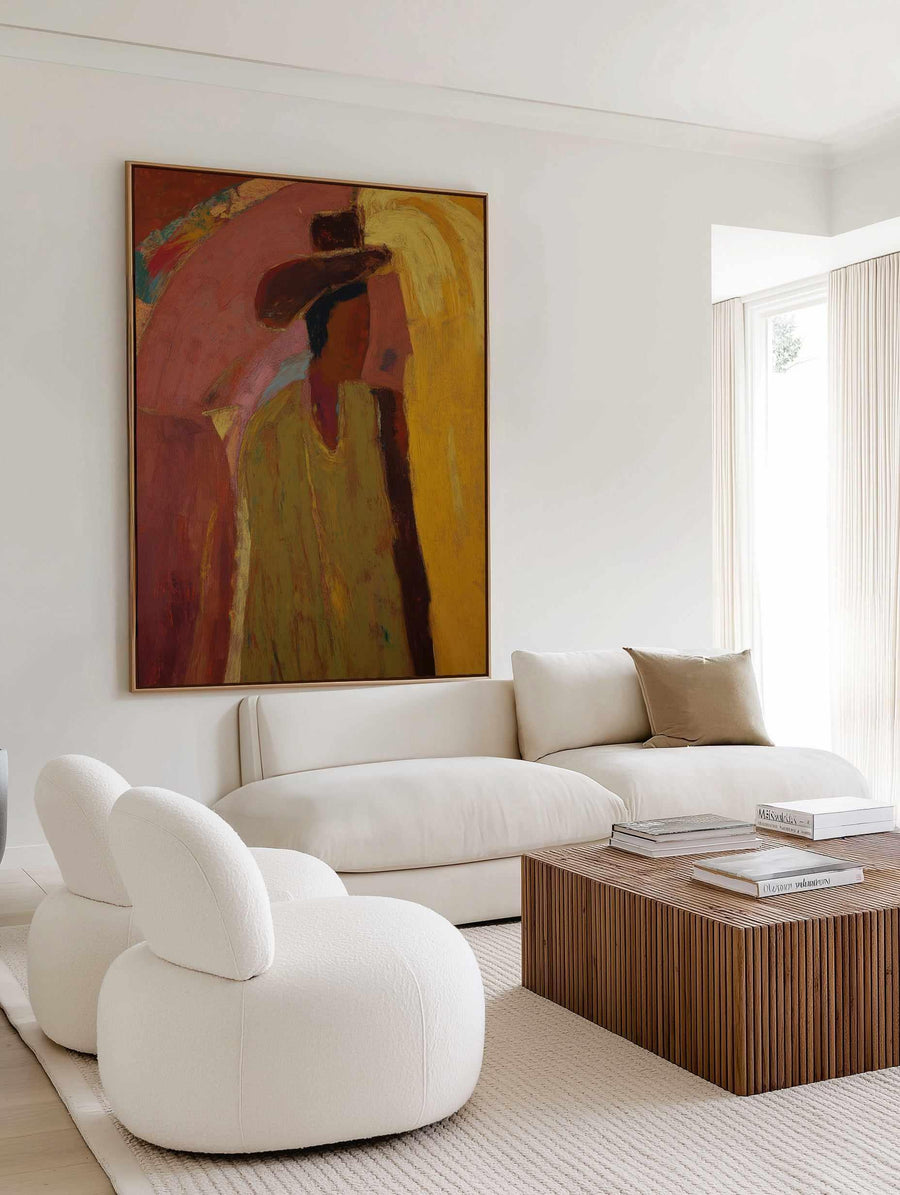 Saffron Outlaw | Framed Canvas Art Print from Olive et Oriel where you can shop wallpaper and artworks online