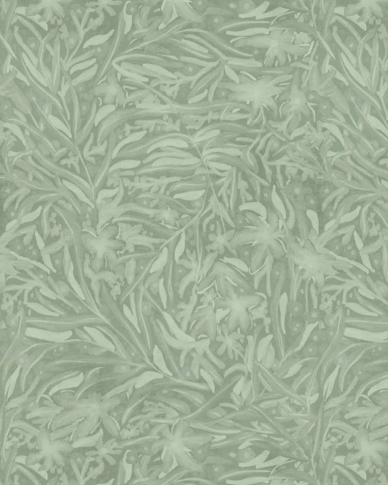 Sage Green Flora Wallpaper-Wallpaper-Buy Australian Removable Wallpaper Now Sage Green Wallpaper Peel And Stick Wallpaper Online At Olive et Oriel Custom Made Wallpapers Wall Papers Decorate Your Bedroom Living Room Kids Room or Commercial Interior