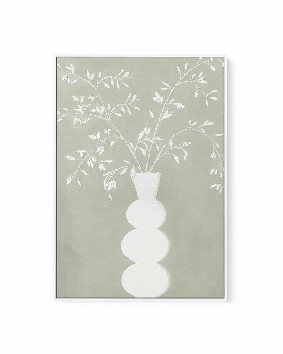 Sage Vase I Framed Canvas Art Print from Olive et Oriel where you can shop wallpaper and artworks online