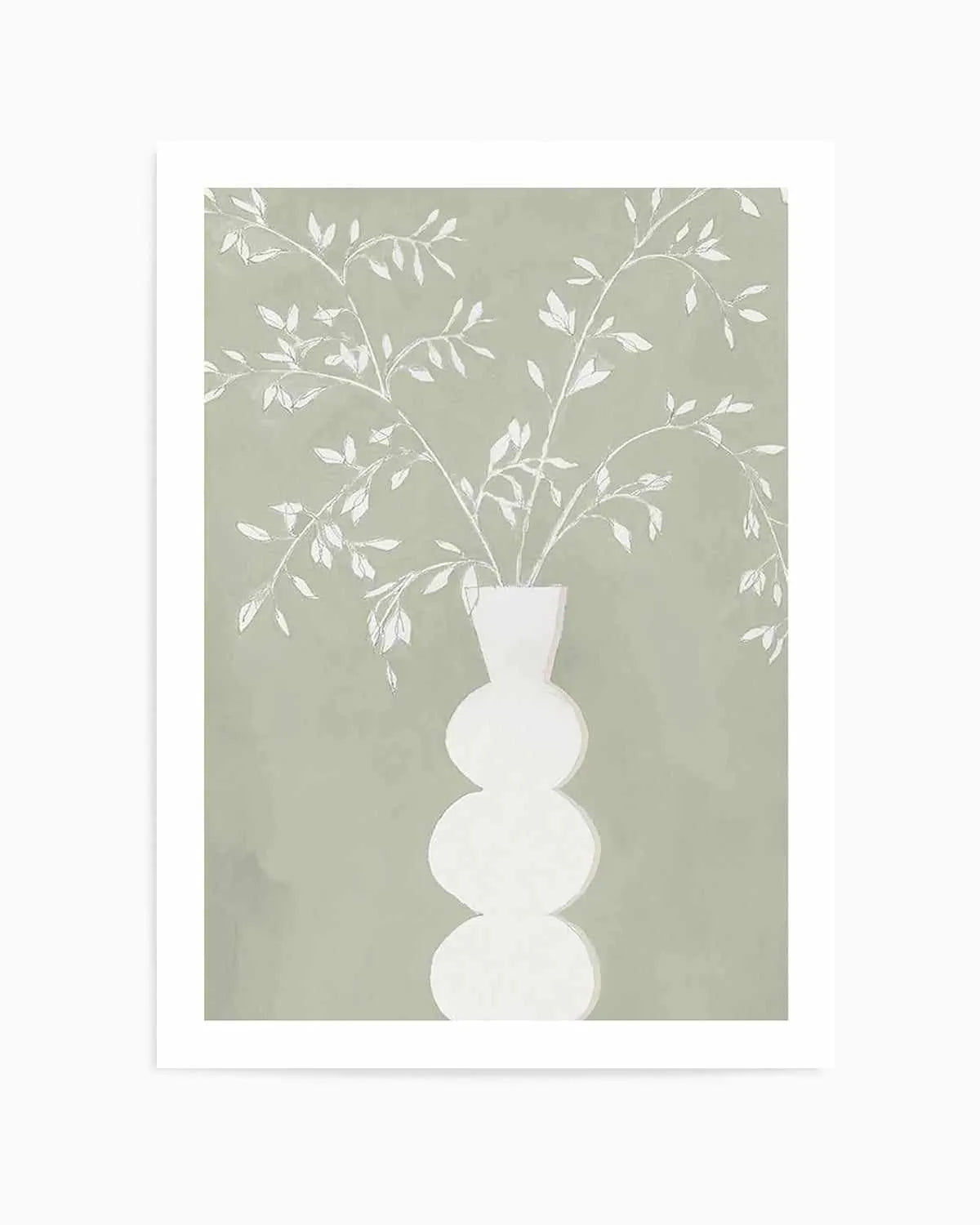 Sage Vase I Art Print from Olive et Oriel where you can shop wallpaper and artworks online