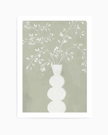 Sage Vase I Art Print from Olive et Oriel where you can shop wallpaper and artworks online