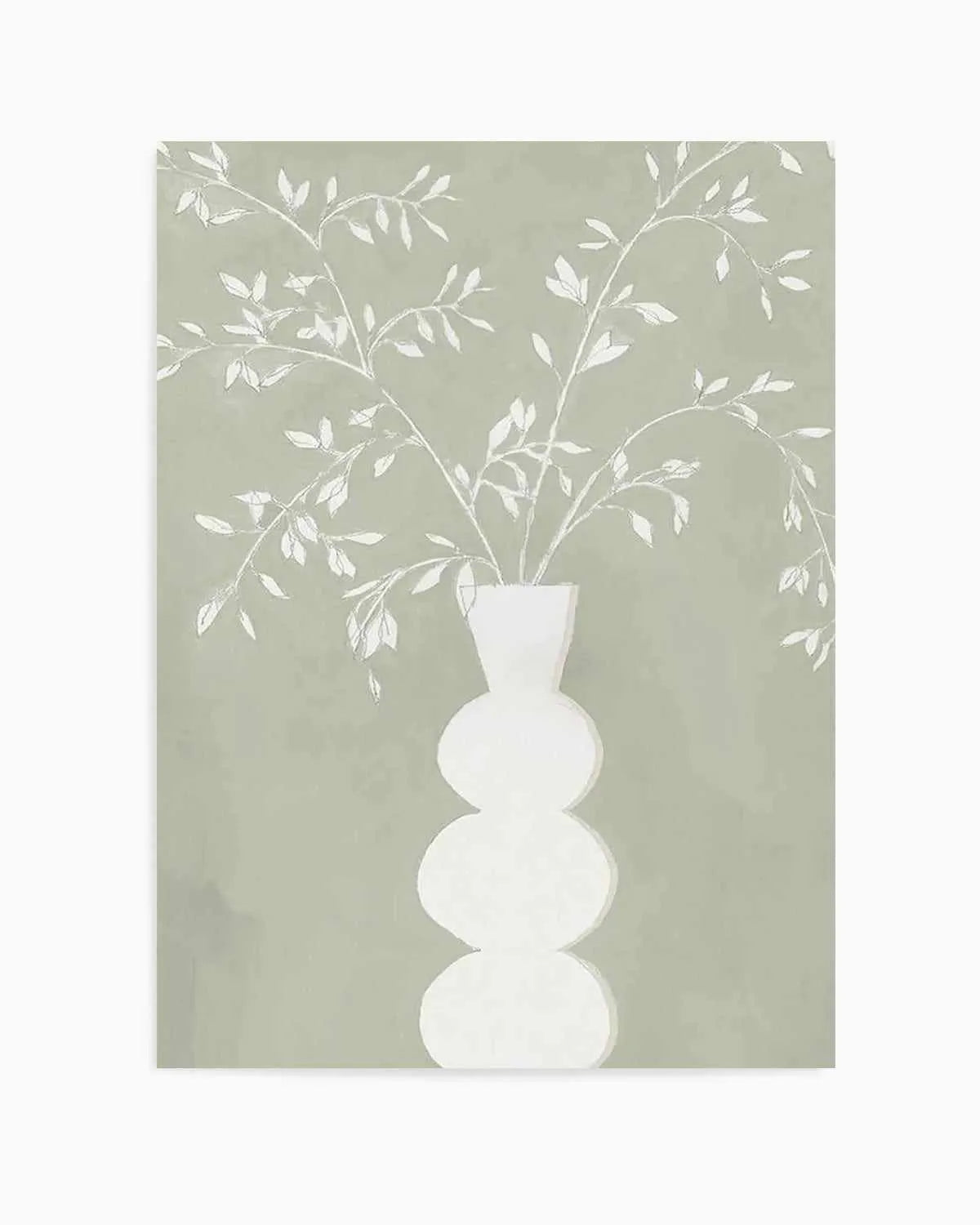 Sage Vase I Art Print from Olive et Oriel where you can shop wallpaper and artworks online