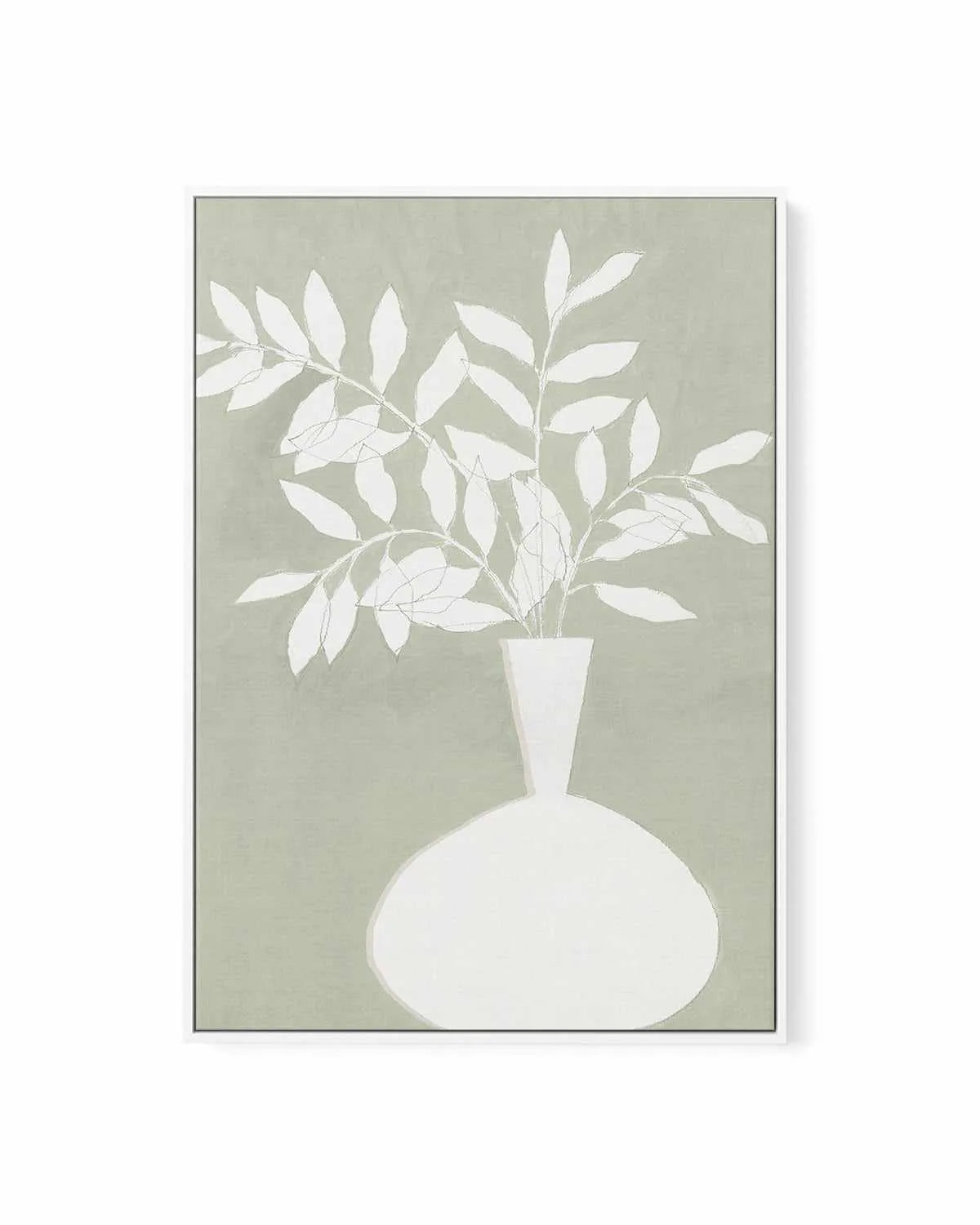 Sage Vase II | Framed Canvas Art Print from Olive et Oriel where you can shop wallpaper and artworks online