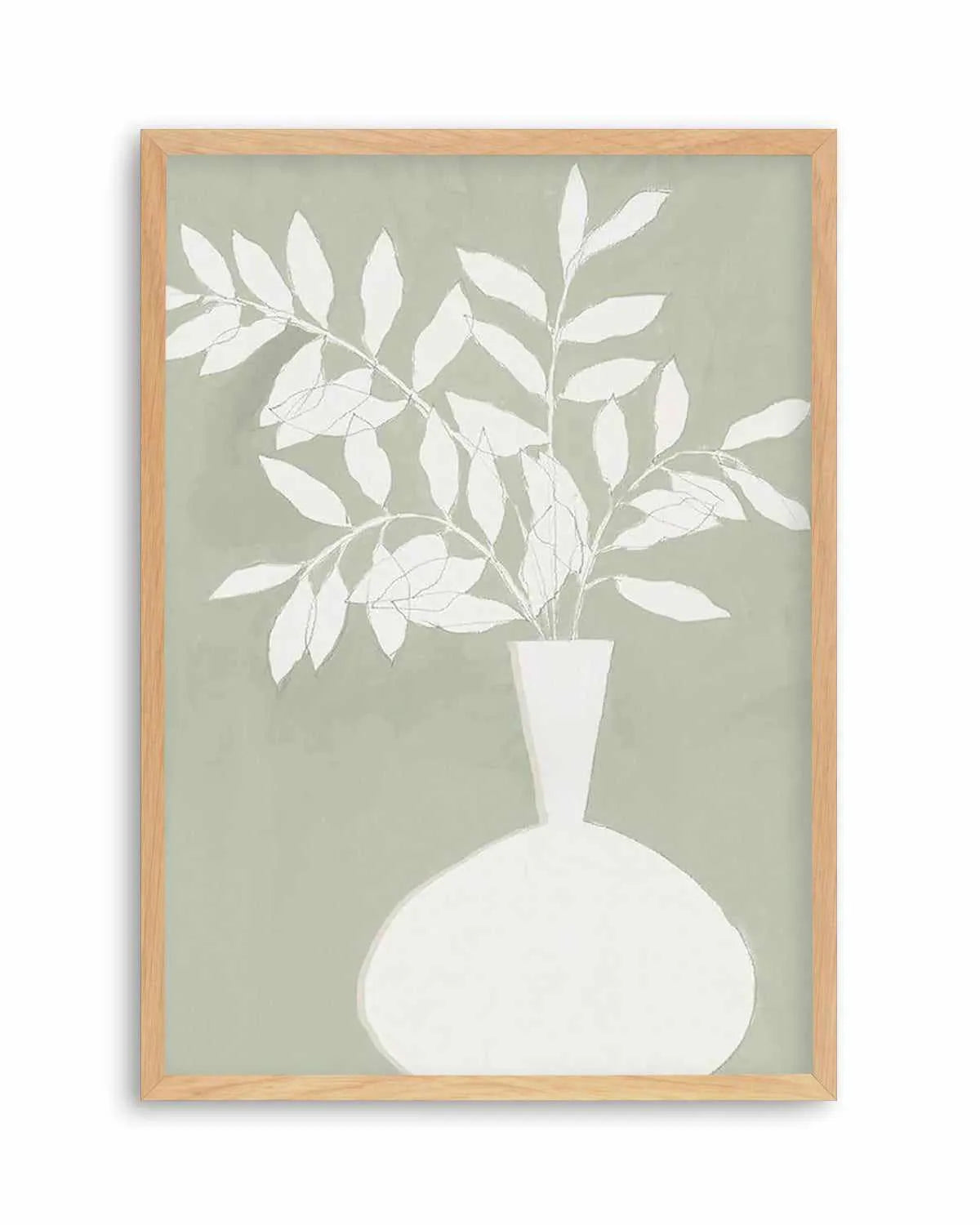 Sage Vase II Art Print from Olive et Oriel where you can shop wallpaper and artworks online