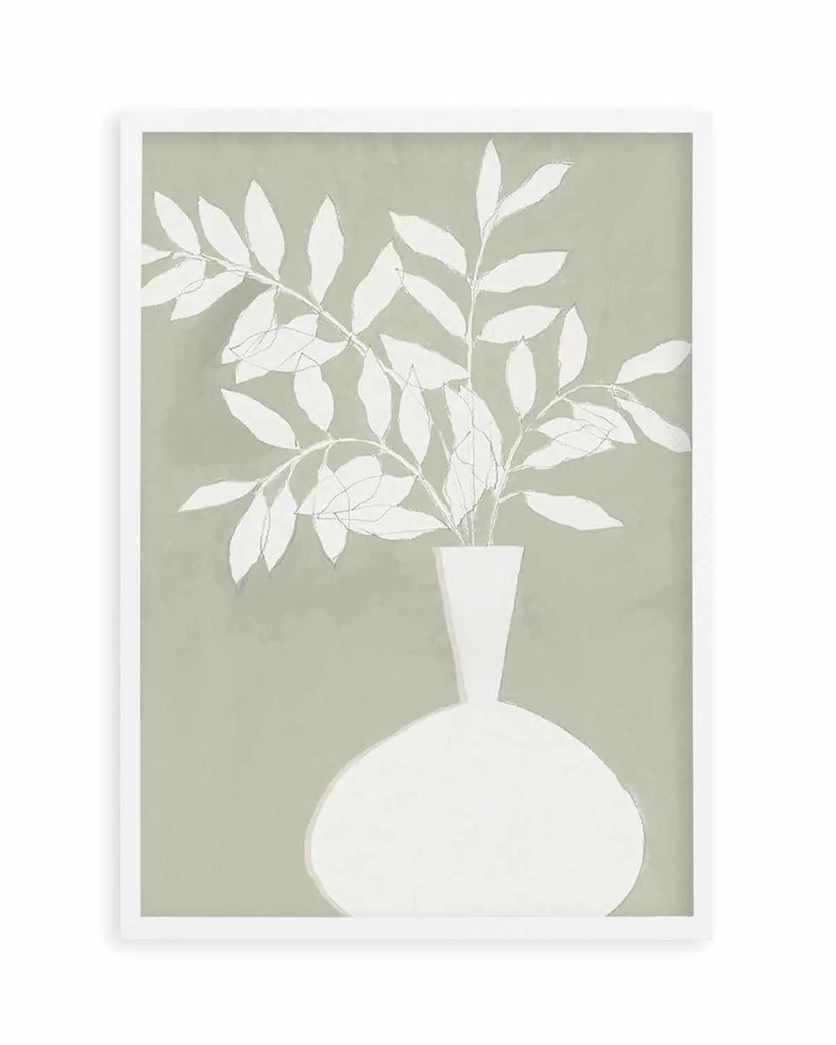 Sage Vase II Art Print from Olive et Oriel where you can shop wallpaper and artworks online