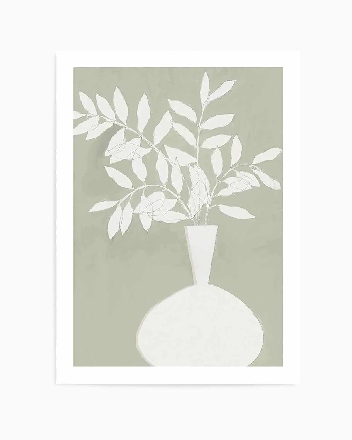 Sage Vase II Art Print from Olive et Oriel where you can shop wallpaper and artworks online