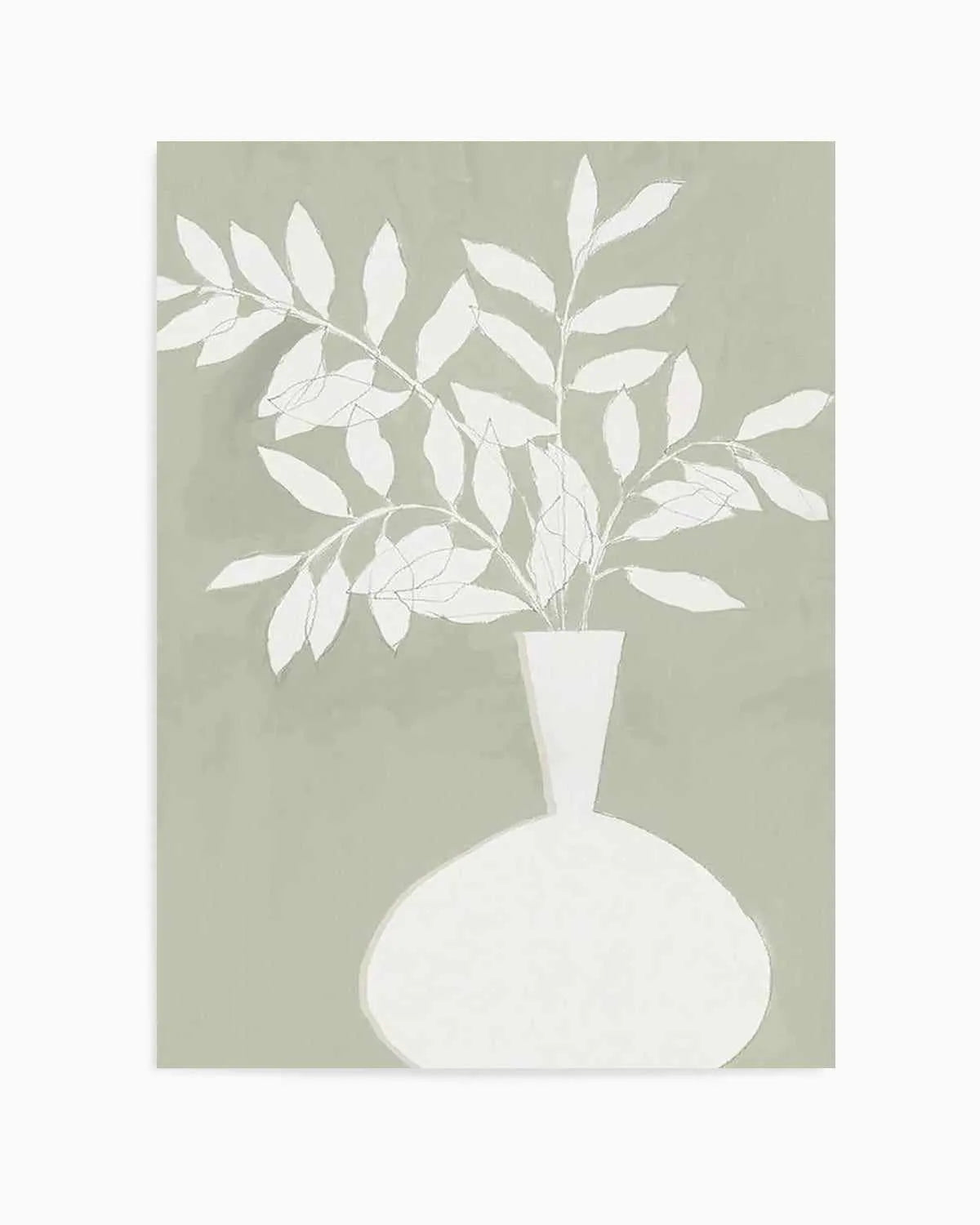 Sage Vase II Art Print from Olive et Oriel where you can shop wallpaper and artworks online