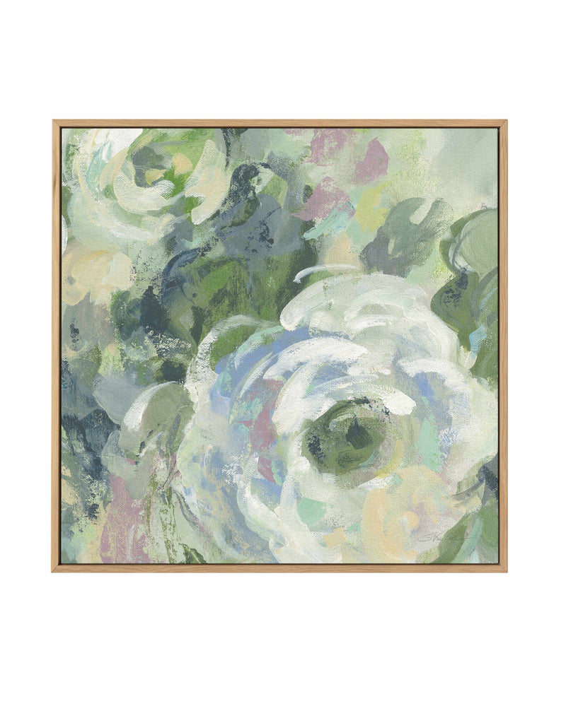 Sage and Lavender Peonies II Light | Framed Canvas Art Print