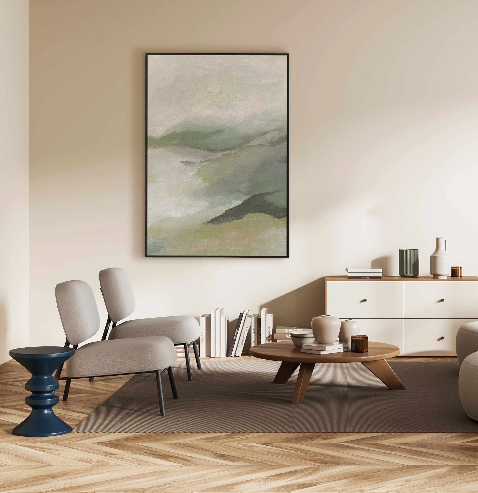 Sage Green by Josephine Wianto | Framed Canvas Art Print from Olive et Oriel where you can shop wallpaper and artworks online