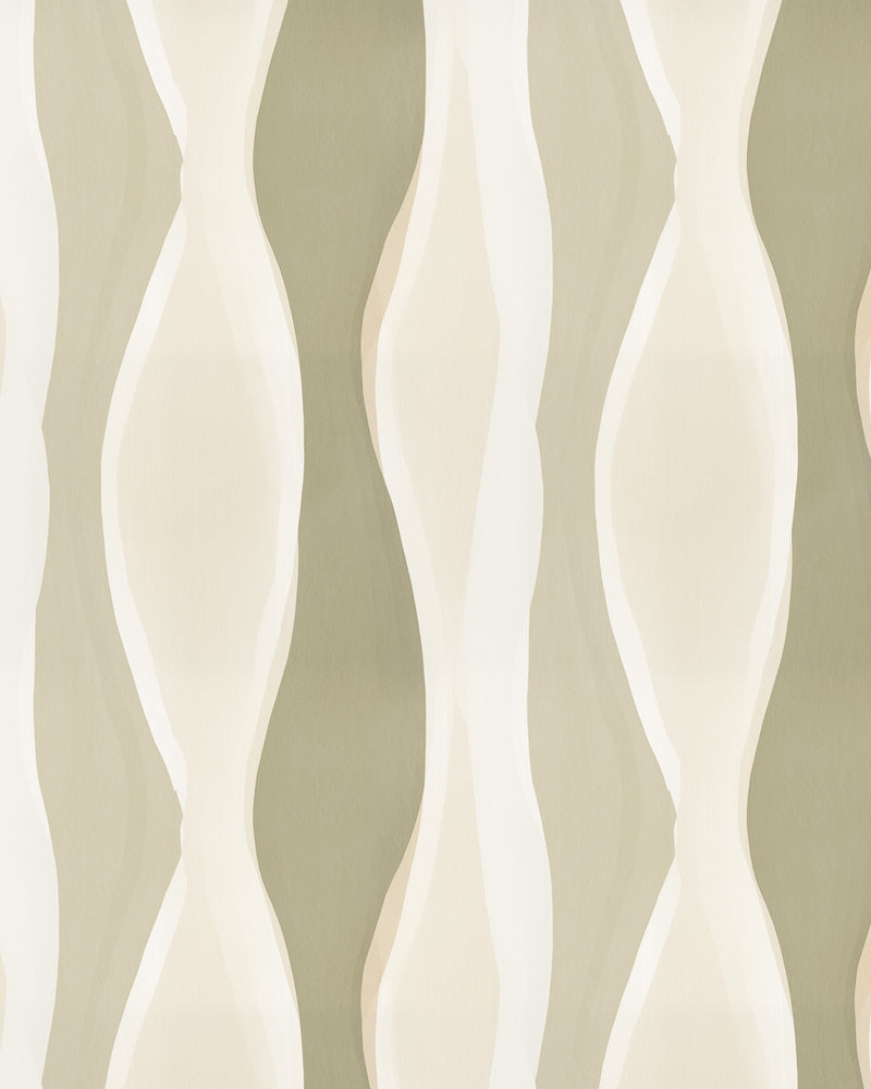 Sage Ripple in Sage Green Wallpaper from Olive et Oriel where you can shop wallpaper and artworks online