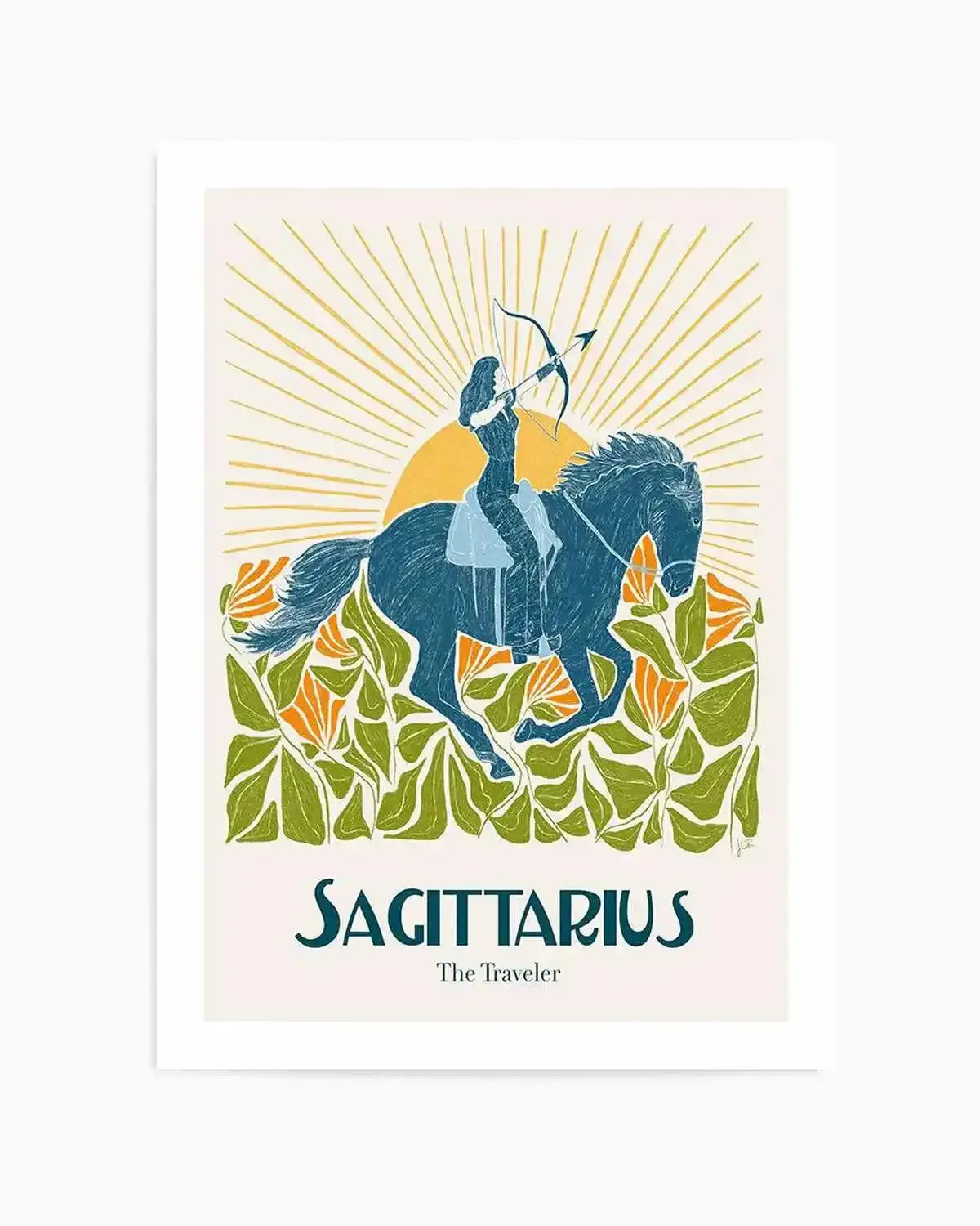 Sagittarius By Jenny Liz Rome Art Print from Olive et Oriel where you can shop wallpaper and artworks online