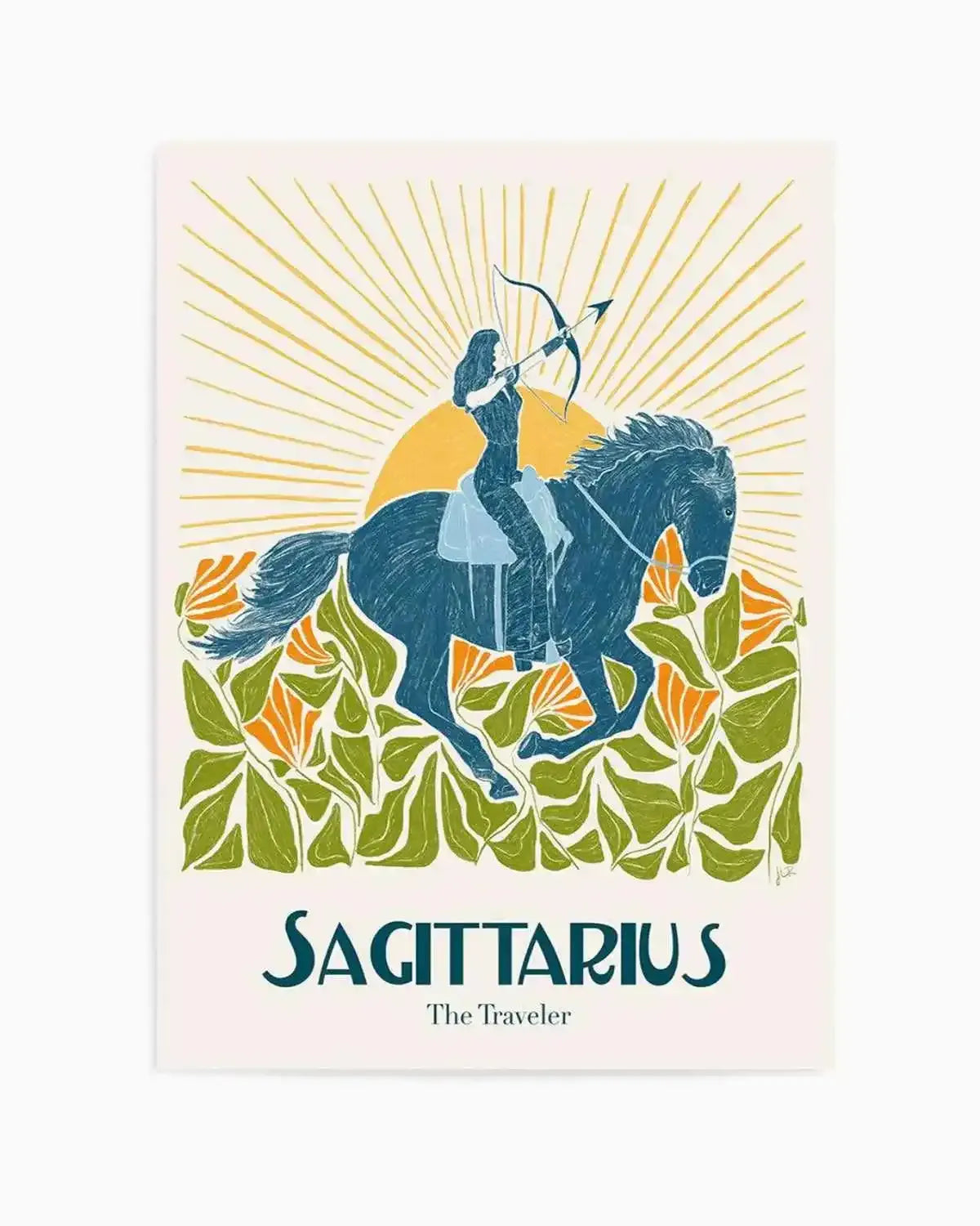 Sagittarius By Jenny Liz Rome Art Print from Olive et Oriel where you can shop wallpaper and artworks online