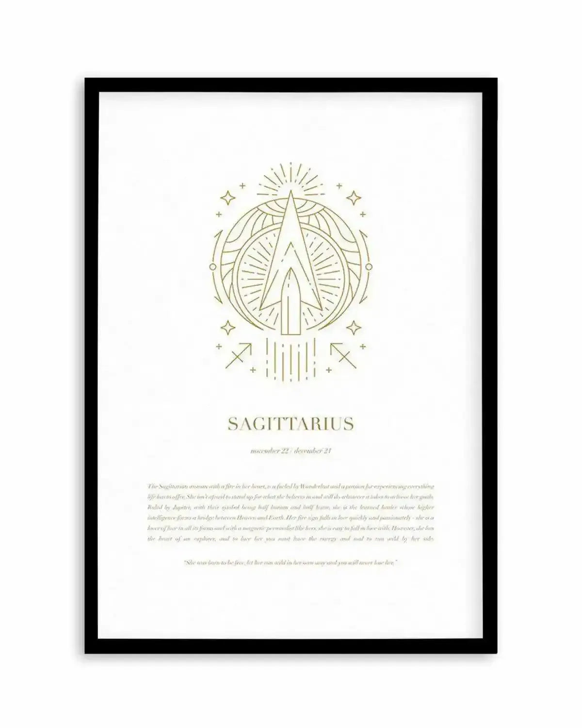 Sagittarius | Celestial Zodiac Art Print from Olive et Oriel where you can shop wallpaper and artworks online