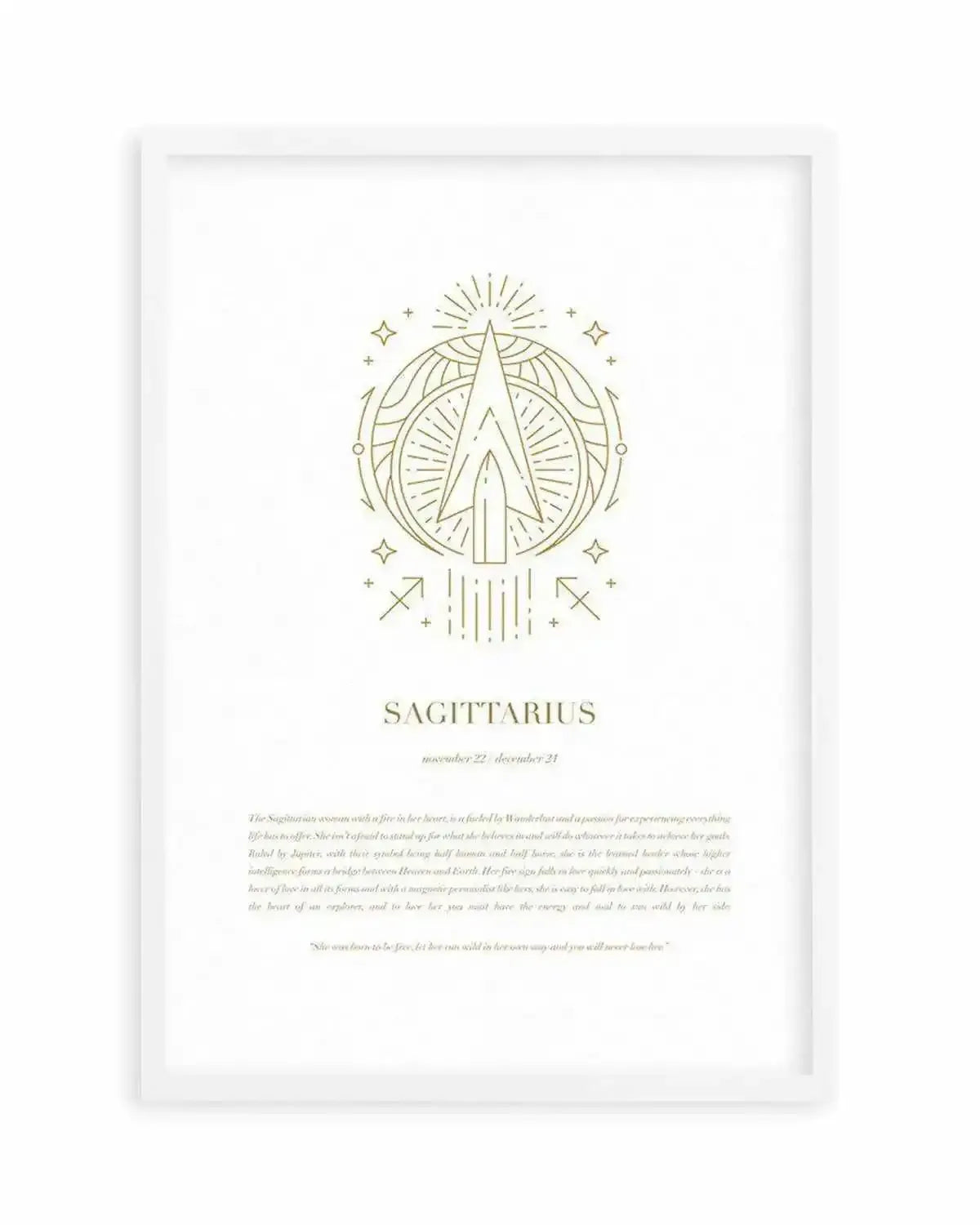 Sagittarius | Celestial Zodiac Art Print from Olive et Oriel where you can shop wallpaper and artworks online