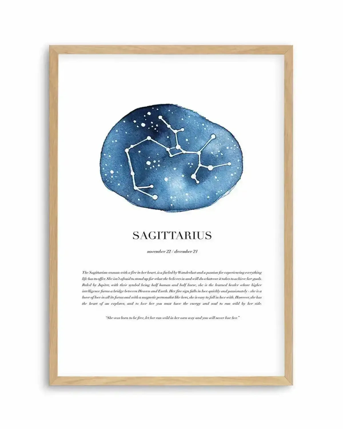 Sagittarius | Watercolour Zodiac Art Print from Olive et Oriel where you can shop wallpaper and artworks online