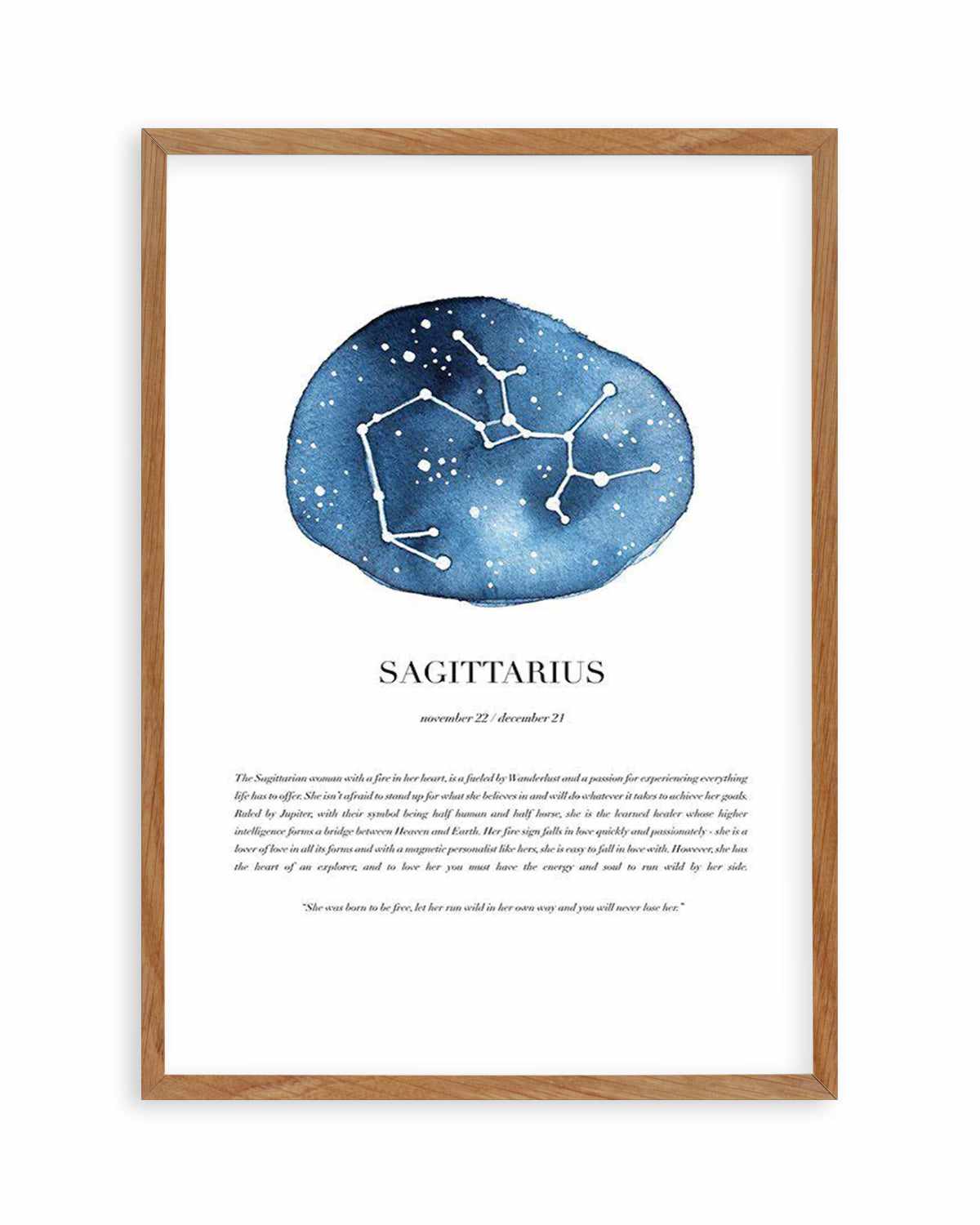 Sagittarius | Watercolour Zodiac Art Print