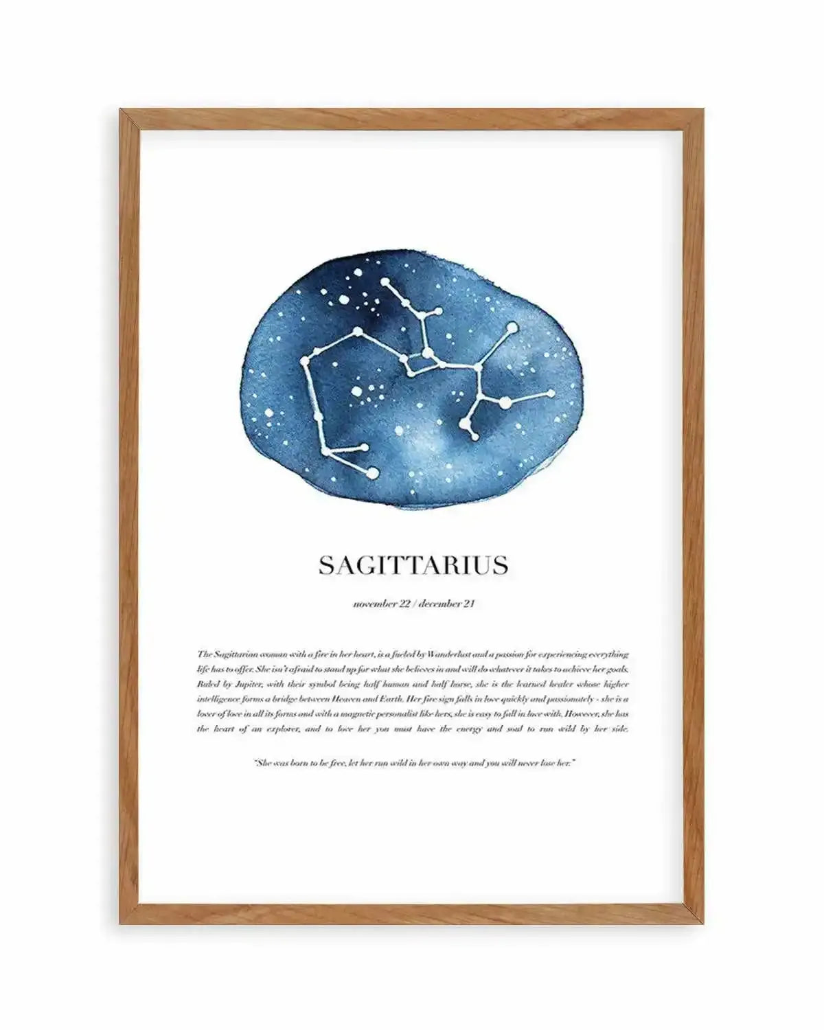 Sagittarius | Watercolour Zodiac Art Print from Olive et Oriel where you can shop wallpaper and artworks online