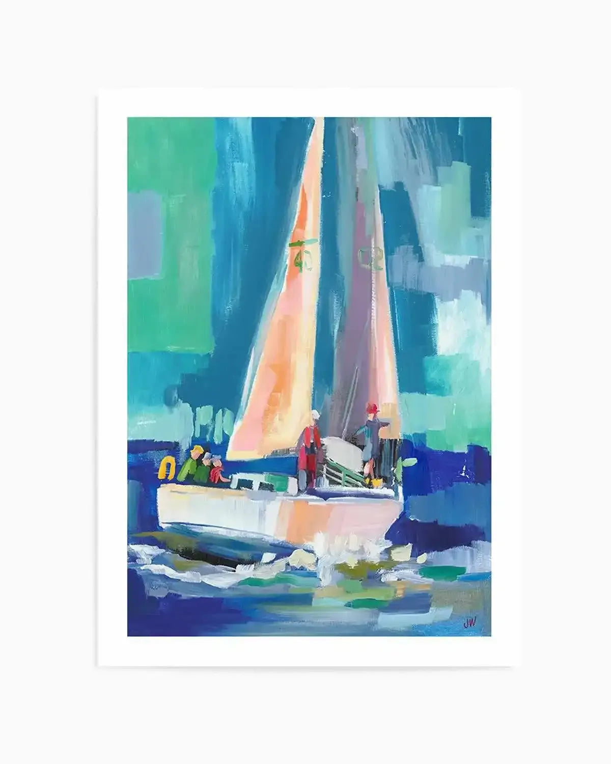 Sailboat by Jenny Westenhofer Art Print from Olive et Oriel where you can shop wallpaper and artworks online