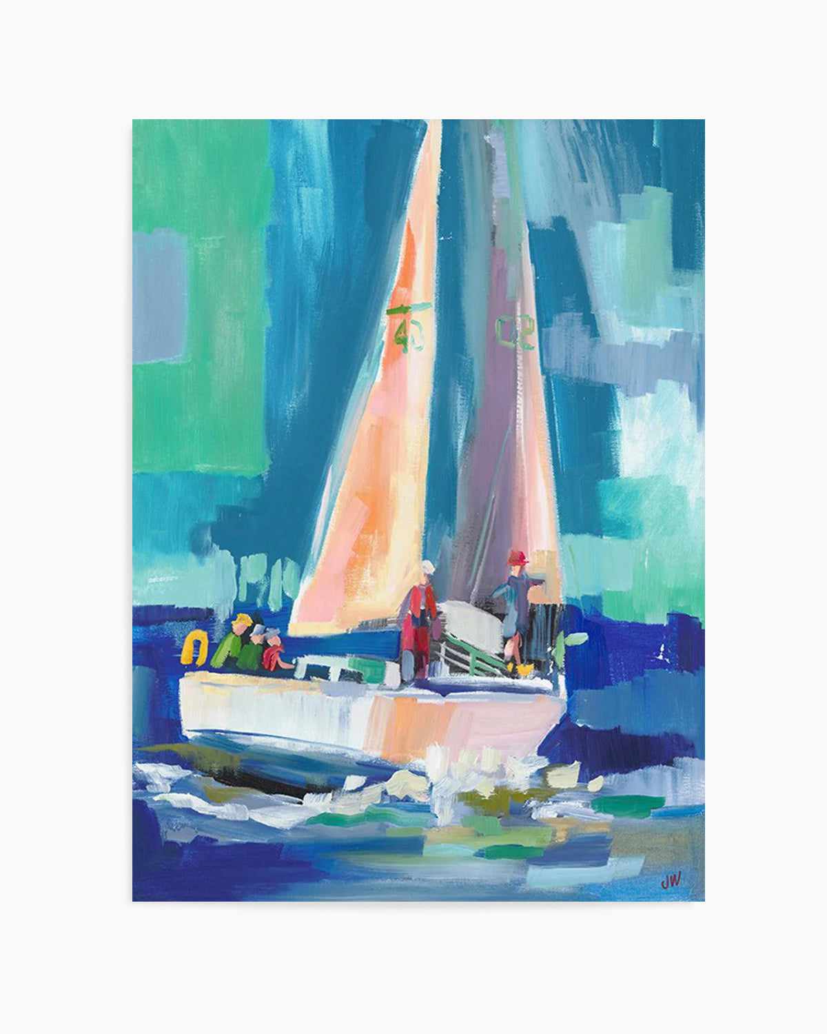 Sailboat by Jenny Westenhofer Art Print